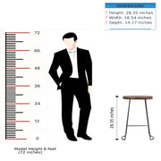 Chunky Bar Stool - Chestnut - R&R Furniture Gallery (Fountain Valley, CA)