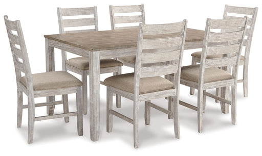 Skempton - Dining Room Table Set (Set of 7) - White - R&R Furniture Gallery (Fountain Valley, CA)