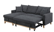 Colton - Reversible Sleeper Sectional Sofa With Storage Chaise - Dark Gray - R&R Furniture Gallery (Fountain Valley, CA)