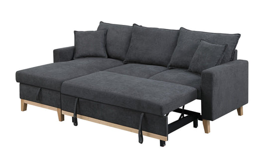 Colton - Reversible Sleeper Sectional Sofa With Storage Chaise - Dark Gray - R&R Furniture Gallery (Fountain Valley, CA)