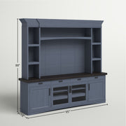 Americana Modern - TV Console with Hutch and LED Lights - R&R Furniture Gallery (Fountain Valley, CA)