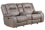 Blake - Reclining Console Loveseat - Desert Taupe - R&R Furniture Gallery (Fountain Valley, CA)