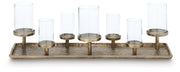 Wallmond - Candle Holder - Antique Brass Finish - R&R Furniture Gallery (Fountain Valley, CA)