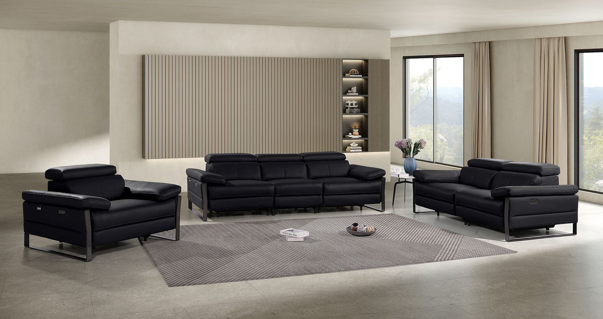 1246 - Modular Power Dual Reclining Sofa, Loveseat, And Chair Set With Power Headrests - R&R Furniture Gallery (Fountain Valley, CA)