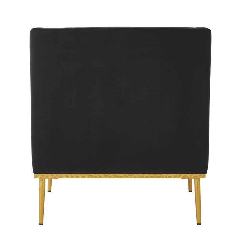 Elegant Curved Armrest Accent Armchair