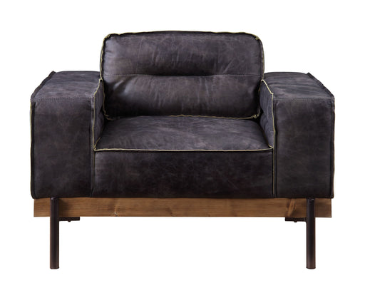 Silchester - Chair - Antique Ebony Top Grain Leather - R&R Furniture Gallery (Fountain Valley, CA)