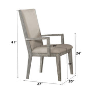 Rocky - Arm Chair (Set of 2) - Fabric & Gray Oak - R&R Furniture Gallery (Fountain Valley, CA)