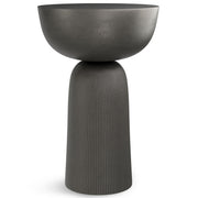 Hughes - Cast Aluminum Side Table - Black - R&R Furniture Gallery (Fountain Valley, CA)