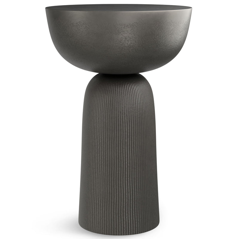 Hughes - Cast Aluminum Side Table - Black - R&R Furniture Gallery (Fountain Valley, CA)