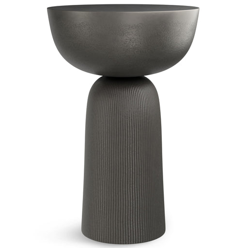 Hughes - Cast Aluminum Side Table - Black - R&R Furniture Gallery (Fountain Valley, CA)