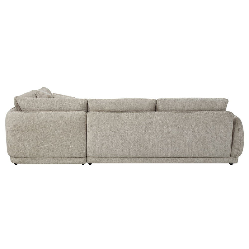 Jonina - Sectional Sofa With 4 Pillows - Beige Chenille - R&R Furniture Gallery (Fountain Valley, CA)