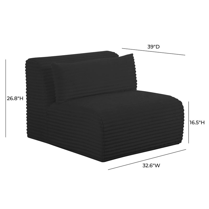 Tarra - Fluffy Oversized Corduroy Modular Armless Chair - R&R Furniture Gallery (Fountain Valley, CA)