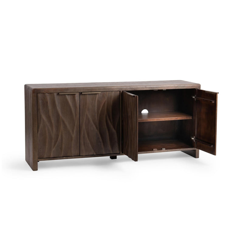 Braxton - 4 Door Cabinet - Tundra Brown - R&R Furniture Gallery (Fountain Valley, CA)