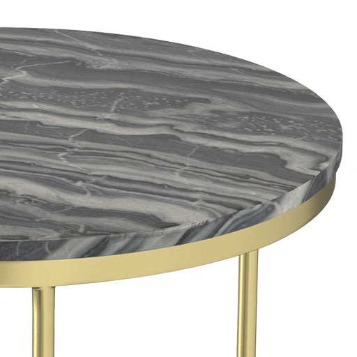 Ashley - 2 Piece Nesting Table - Gold - R&R Furniture Gallery (Fountain Valley, CA)