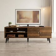 US Pride Amidon TV stand with two storage shelves and one cabinet, modern TV stand for living room organization.