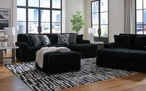 Signature Design by Ashley Midnight-Madness sectional set, 4-piece living room furniture with plush cushions and modern design.