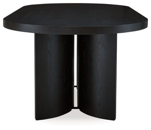 Rowanbeck - Oval Dining Room Table - Black - R&R Furniture Gallery (Fountain Valley, CA)
