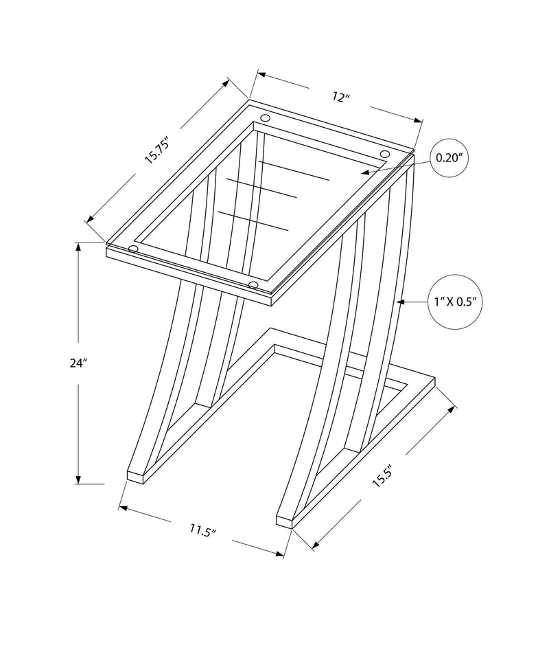 Accent Table, C - Shaped, Sturdy Construction, Contemporary & Modern - R&R Furniture Gallery (Fountain Valley, CA)