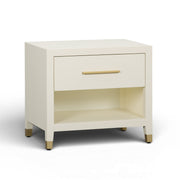 Dani - Faux Shagreen Nightstand With Drawer - Cream - R&R Furniture Gallery (Fountain Valley, CA)