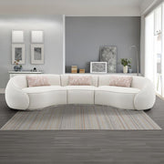 Sahara - Sectional Sofa With 3 Pillows - Beige Boucle - R&R Furniture Gallery (Fountain Valley, CA)