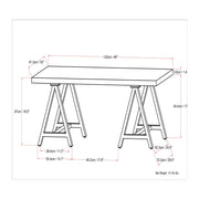 Handcrafted solid wood sawhorse-style coffee table by Simpli-Home with sturdy construction and natural wood finish.