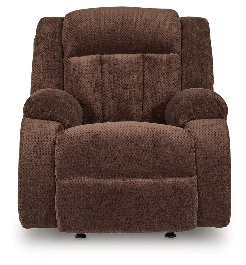 Free Wake - Power Rocker Recliner - Chocolate - R&R Furniture Gallery (Fountain Valley, CA)