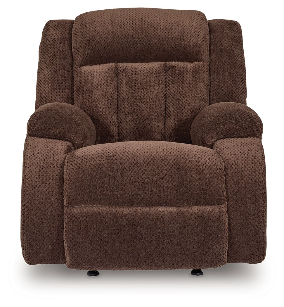 Free Wake - Power Rocker Recliner - Chocolate - R&R Furniture Gallery (Fountain Valley, CA)