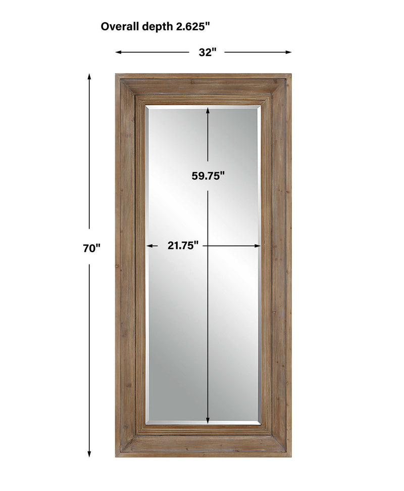 Missoula - Large Natural Wood Mirror