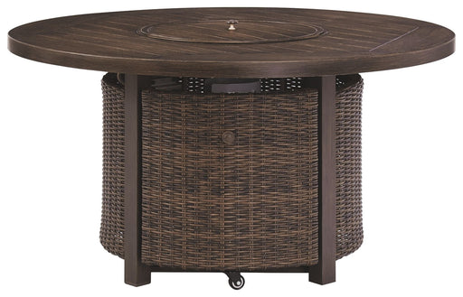 Paradise Trail - Round Fire Pit Table - Medium Brown - R&R Furniture Gallery (Fountain Valley, CA)
