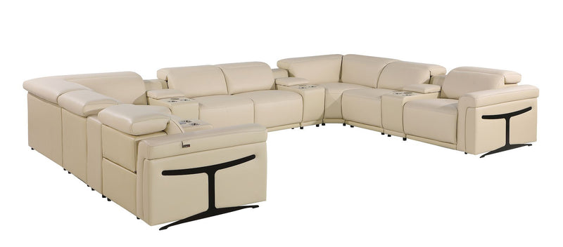 1126 - 12-Piece U-Shaped Sectional Sofa In With 4 Power Recliners & Power Headrests