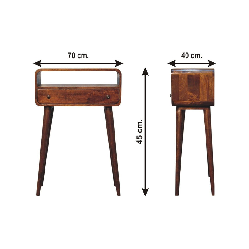 Curved Chestnut Console Table - R&R Furniture Gallery (Fountain Valley, CA)