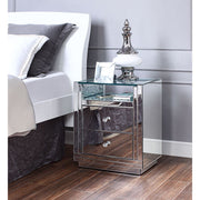 Nysa - 20" X 14" Accent Table - Mirrored & Faux Crystals - R&R Furniture Gallery (Fountain Valley, CA)