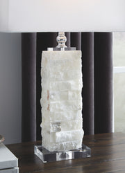 Malise - Alabaster Table Lamp  - White - R&R Furniture Gallery (Fountain Valley, CA)