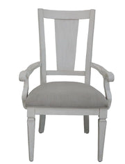 Katia - Arm Chair (Set of 2) - Light Gray Linen & Weathered White - R&R Furniture Gallery (Fountain Valley, CA)