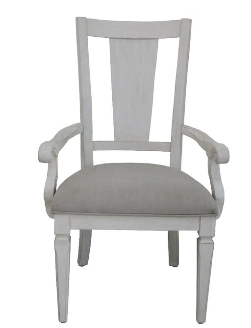 Katia - Arm Chair (Set of 2) - Light Gray Linen & Weathered White - R&R Furniture Gallery (Fountain Valley, CA)