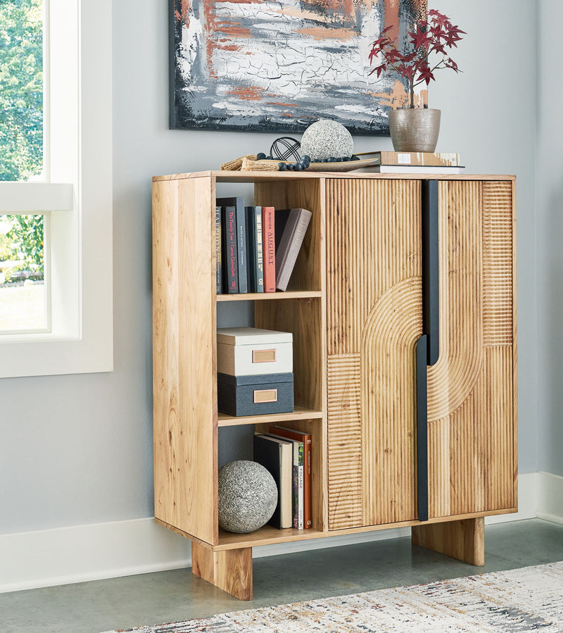 Kierwell - Accent Cabinet - Natural - R&R Furniture Gallery (Fountain Valley, CA)