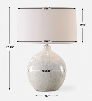 Dribble - White Glaze Table Lamp