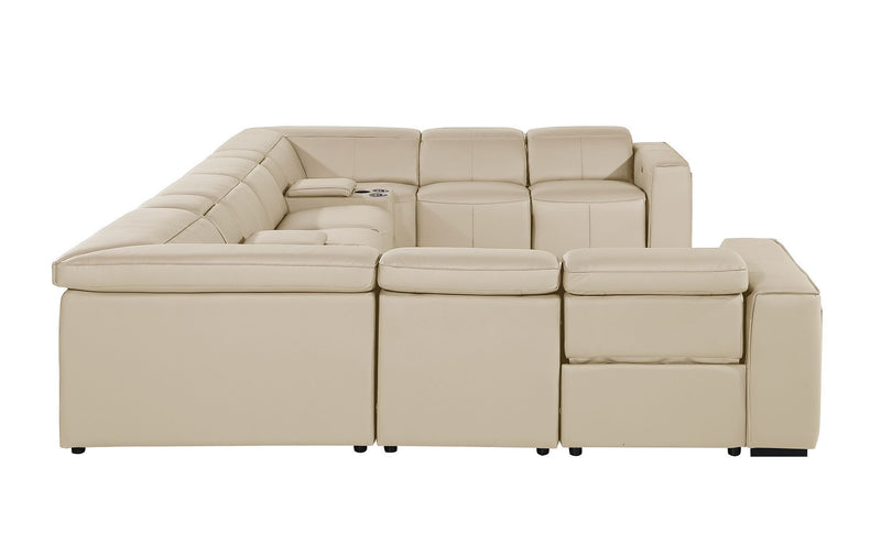 1224 - 10-Piece U-Shaped Sectional Sofa In With 4 Power Recliners & Power Headrests