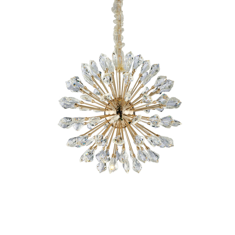 Michael Amini Lighting - Solara 24" Round Crystal LED Chandelier - Gold