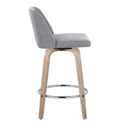 Toriano - Modern Design Fixed Height Counter Stool With Swivel With Round Footrest (Set of 2) - R&R Furniture Gallery (Fountain Valley, CA)