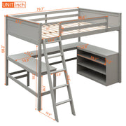 Loft Bed With Shelves With Desk - R&R Furniture Gallery (Fountain Valley, CA)