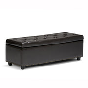 Hamilton - Storage Ottoman - Coffee Brown - R&R Furniture Gallery (Fountain Valley, CA)