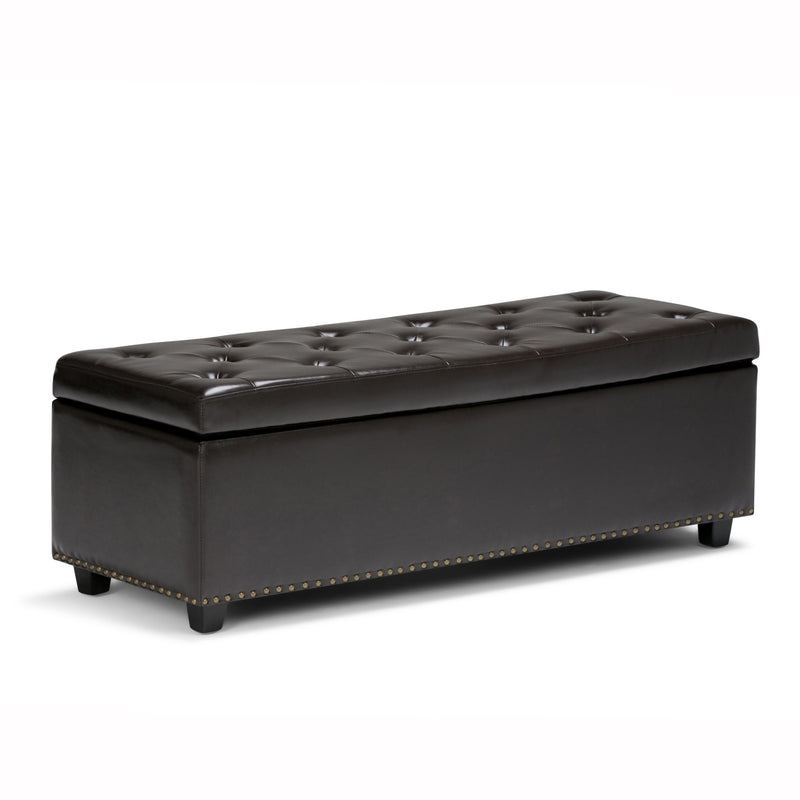 Hamilton - Storage Ottoman - Coffee Brown - R&R Furniture Gallery (Fountain Valley, CA)