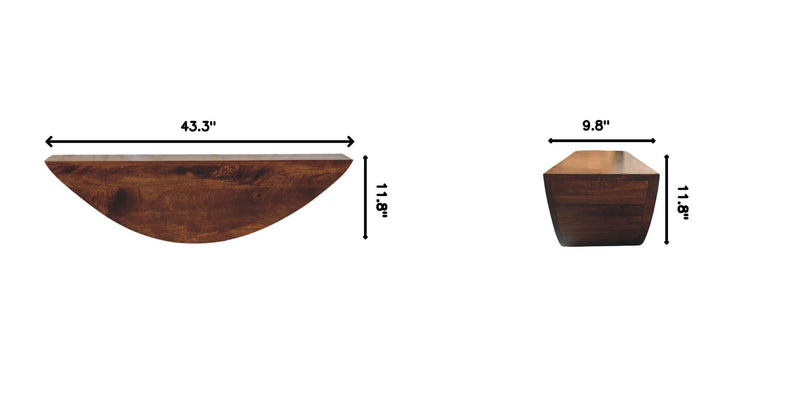 Crescent - Floating Wall Shelf - Brown - R&R Furniture Gallery (Fountain Valley, CA)