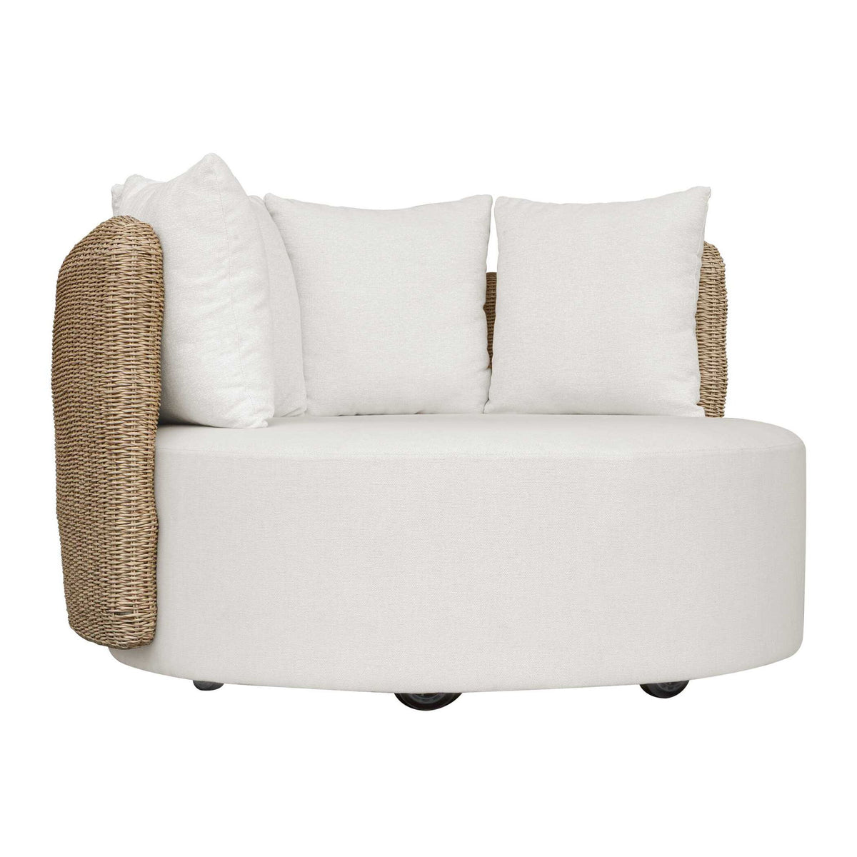 Sunset - Outdoor Round Swivel Day Bed - White