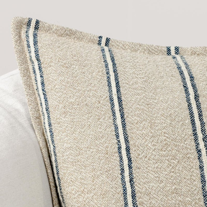 Delgada - 26" x 26" Pillow - Natural / Blue