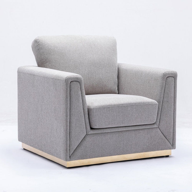 Valin - Chair - Gray Linen - R&R Furniture Gallery (Fountain Valley, CA)