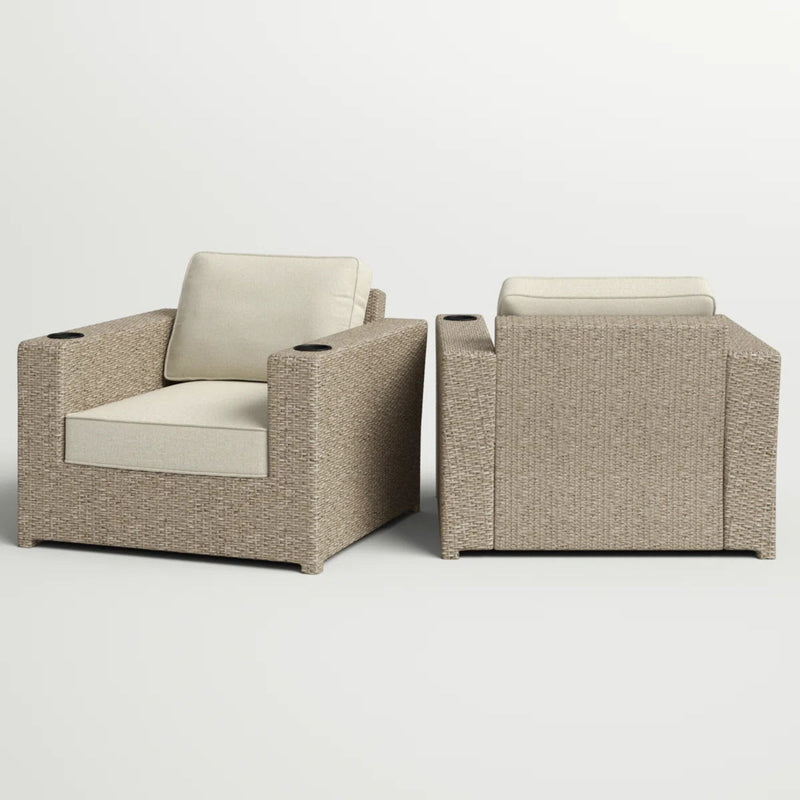 Outdoor Lounge Chairs With Cushions, Weather Resistant - Gray Mix - R&R Furniture Gallery (Fountain Valley, CA)