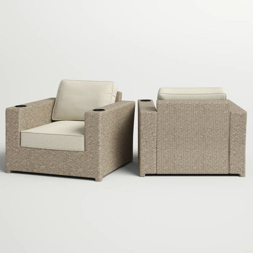 Outdoor Lounge Chairs With Cushions, Weather Resistant - Gray Mix - R&R Furniture Gallery (Fountain Valley, CA)