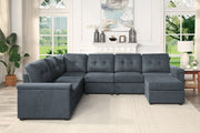 Isla - Fabric Sectional Sofa With Ottoman - R&R Furniture Gallery (Fountain Valley, CA)